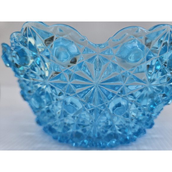 Antique EAPG Doyle Blue Daisy and Button Bowl Dish No.300 1800s Victorian Home - Picture 6 of 6